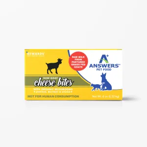 Answers Rewards Raw Goat Milk Cheese Bites - with Organic Mushrooms For Cats and Dogs > Frozen