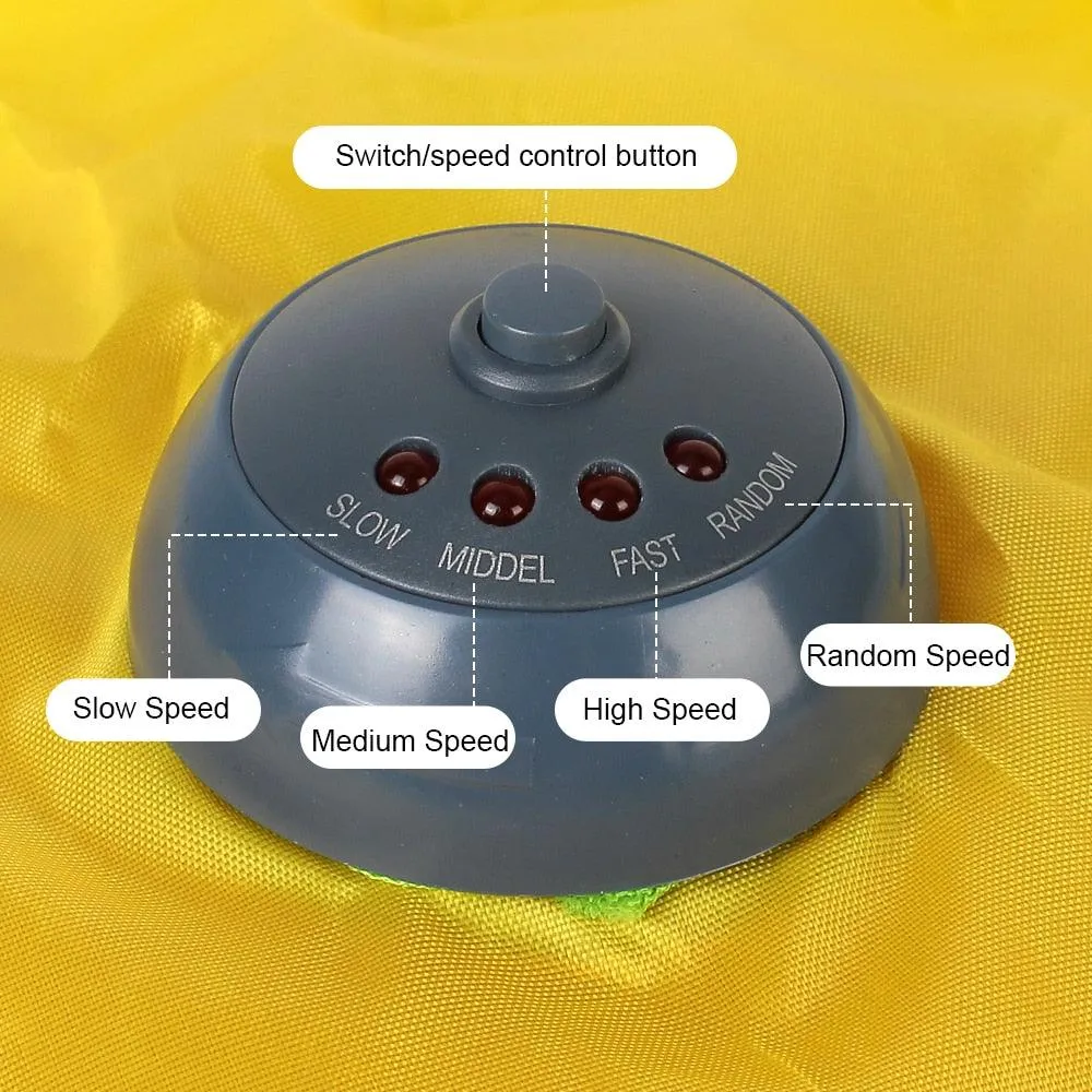 Automatic 4 Speeds Moving Feather Interactive Cat Toy