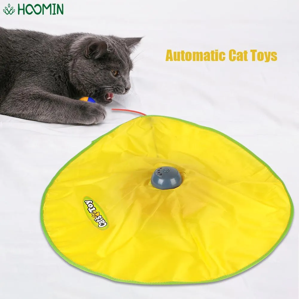 Automatic 4 Speeds Moving Feather Interactive Cat Toy