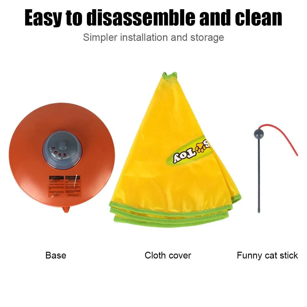 Automatic 4 Speeds Moving Feather Interactive Cat Toy