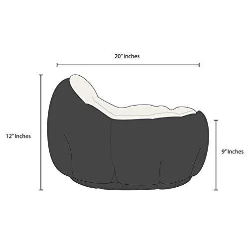 Best Friends by Sheri OrthoComfort Deep Dish Cuddler (20x20x12") - Self-Warming Cat and Dog Bed Cushion for Joint-Relief and Improved Sleep - Machine Washable, Waterproof Bottom - For Pets Up to 25lbs