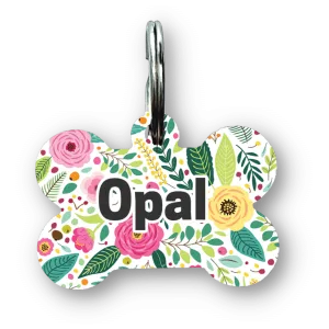 Botanical Garden Bone Dog Tag