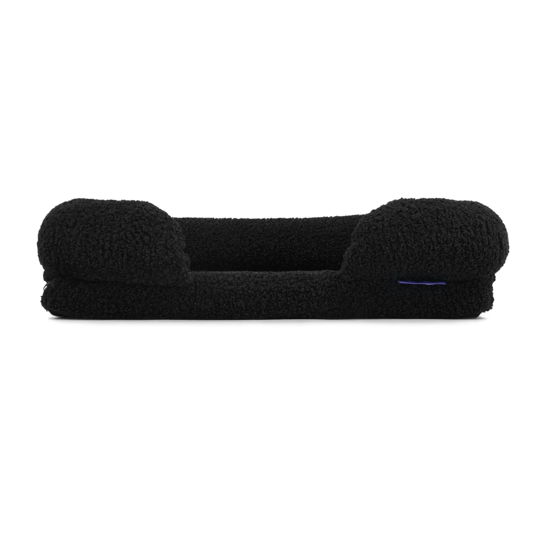 Charlie's Teddy Fleece Orthopedic Memory Foam Sofa Dog Bed with Bolster Charcoal Medium
