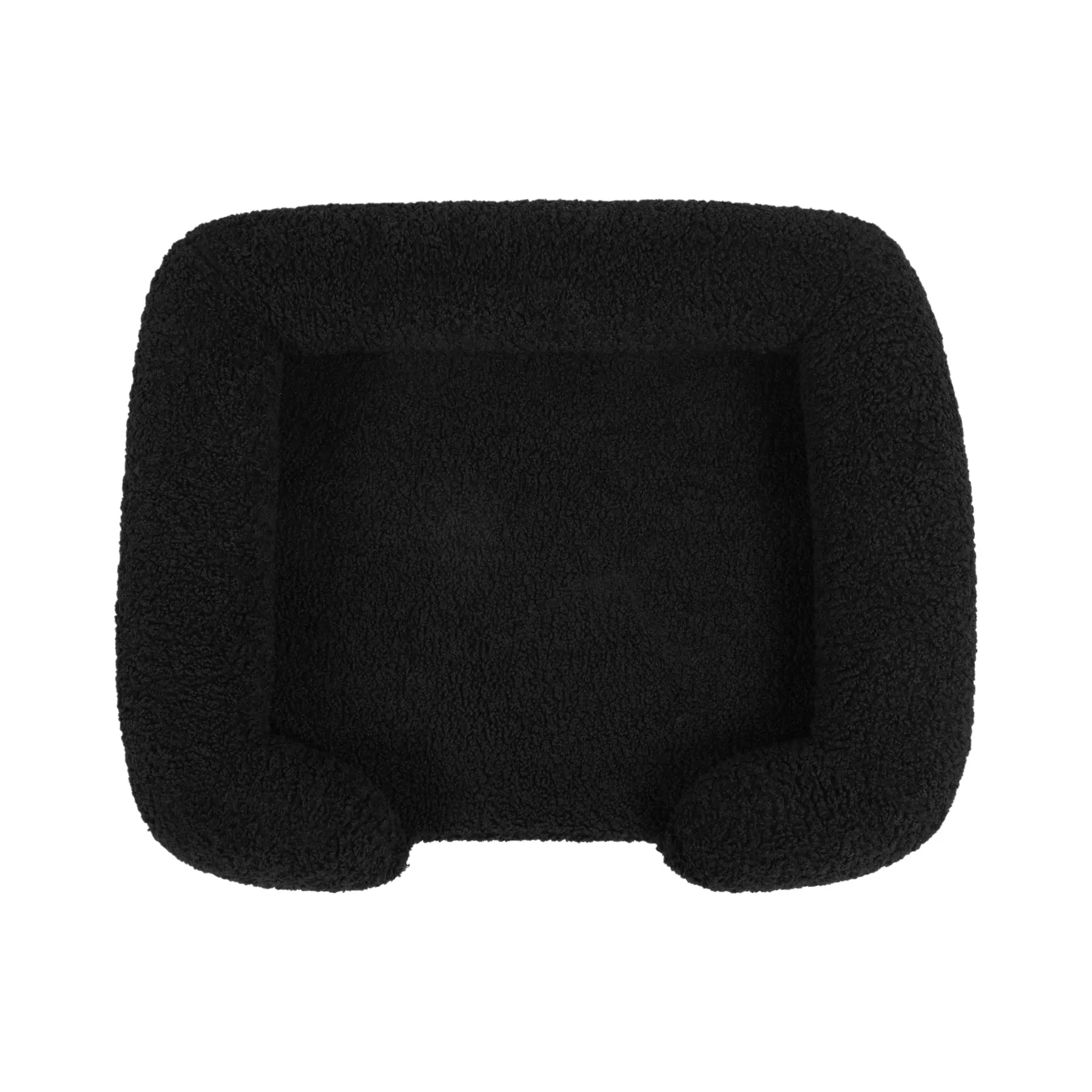 Charlie's Teddy Fleece Orthopedic Memory Foam Sofa Dog Bed with Bolster Charcoal Medium