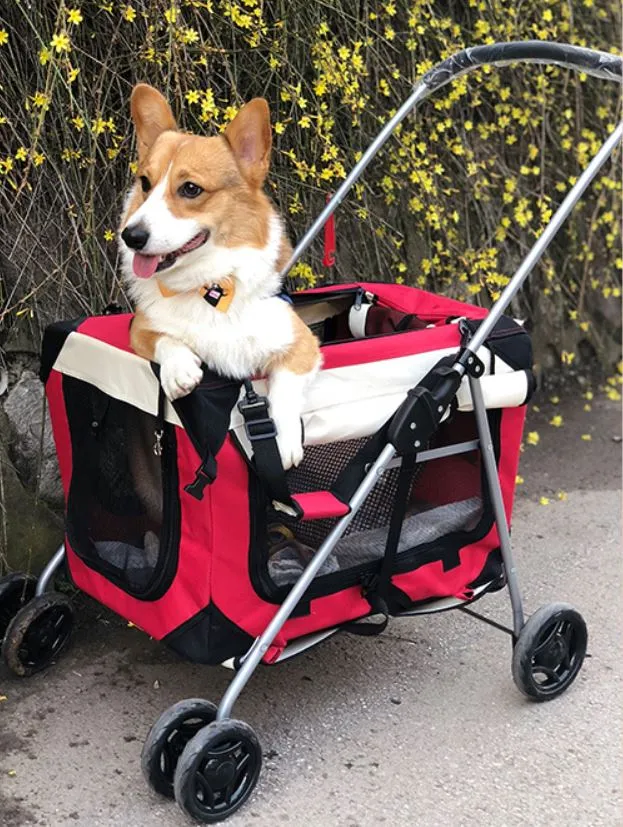 Detachable 2-in-1 Bassinet Pet Stroller/ Carrier / Pram
