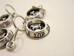 Dog Bowls: Set of 6 Stitch Markers