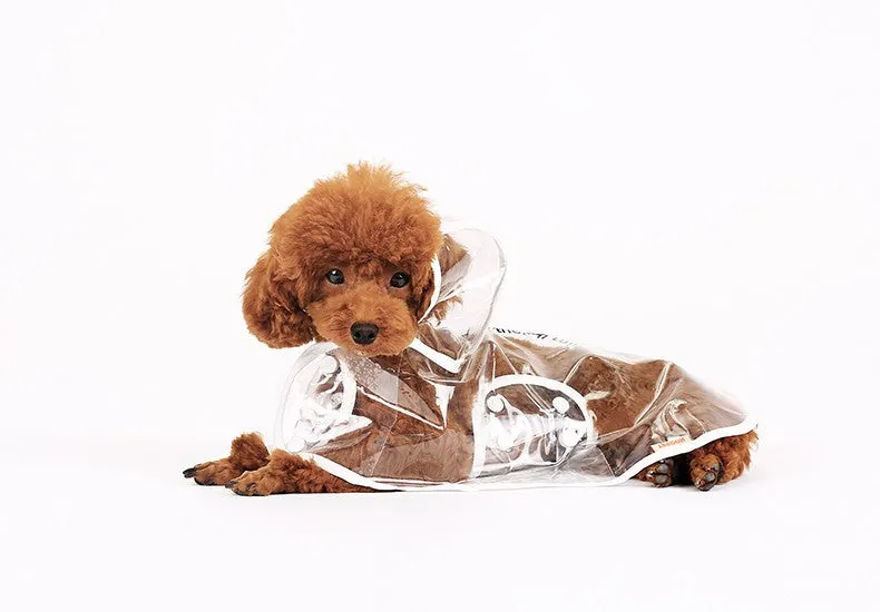 Dog Clothes transparent raincoat light clothes waterproof