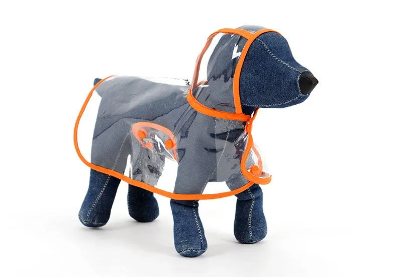 Dog Clothes transparent raincoat light clothes waterproof
