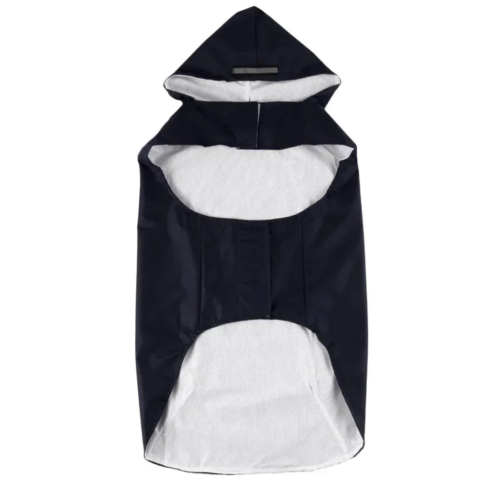 Dog Raincoat Medium Large Dogs Waterproof Hooded Jacket Rain Clothes with Reflective Stripe Outdoor Dogs Raincoat Accessories