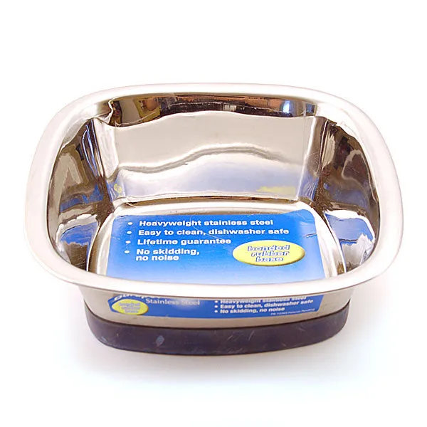 DuraPet Stainless Steel Square Bowl