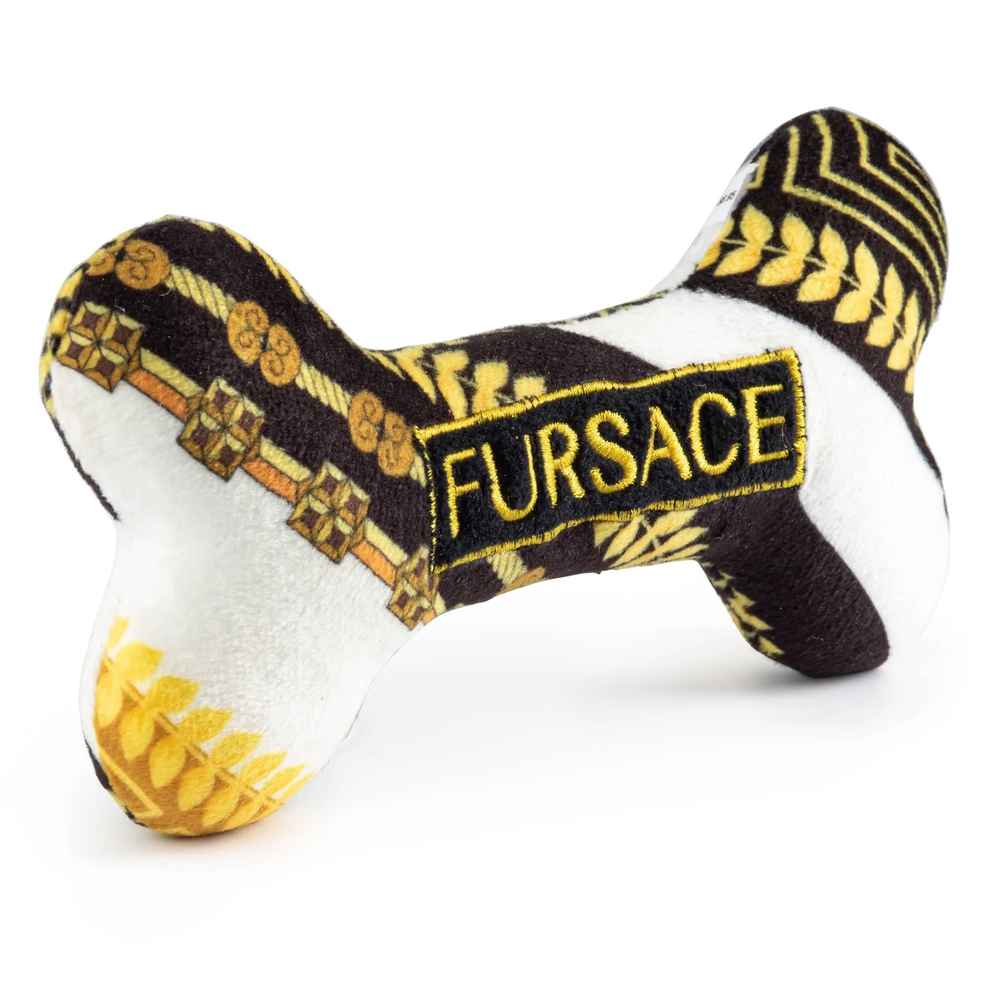 Fursace Bone for Dogs with Squeaker Inside Plush Parody Pet Chew Toy