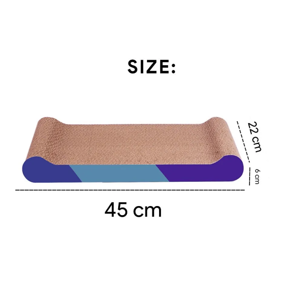 Goofy Tails Bone Shaped Scratcher for Cats (Blue)