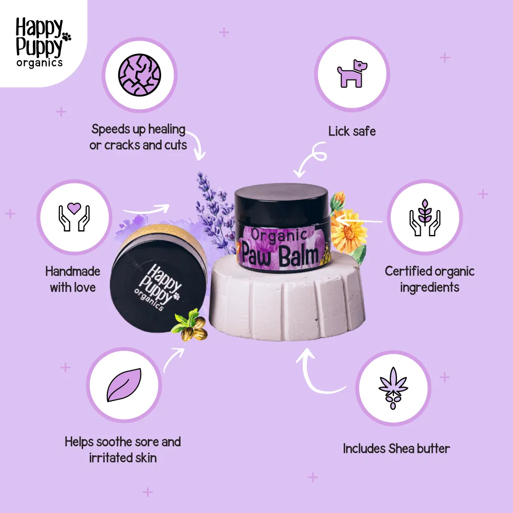 Happy Puppy Organic Paw Balm for Dogs and Cats