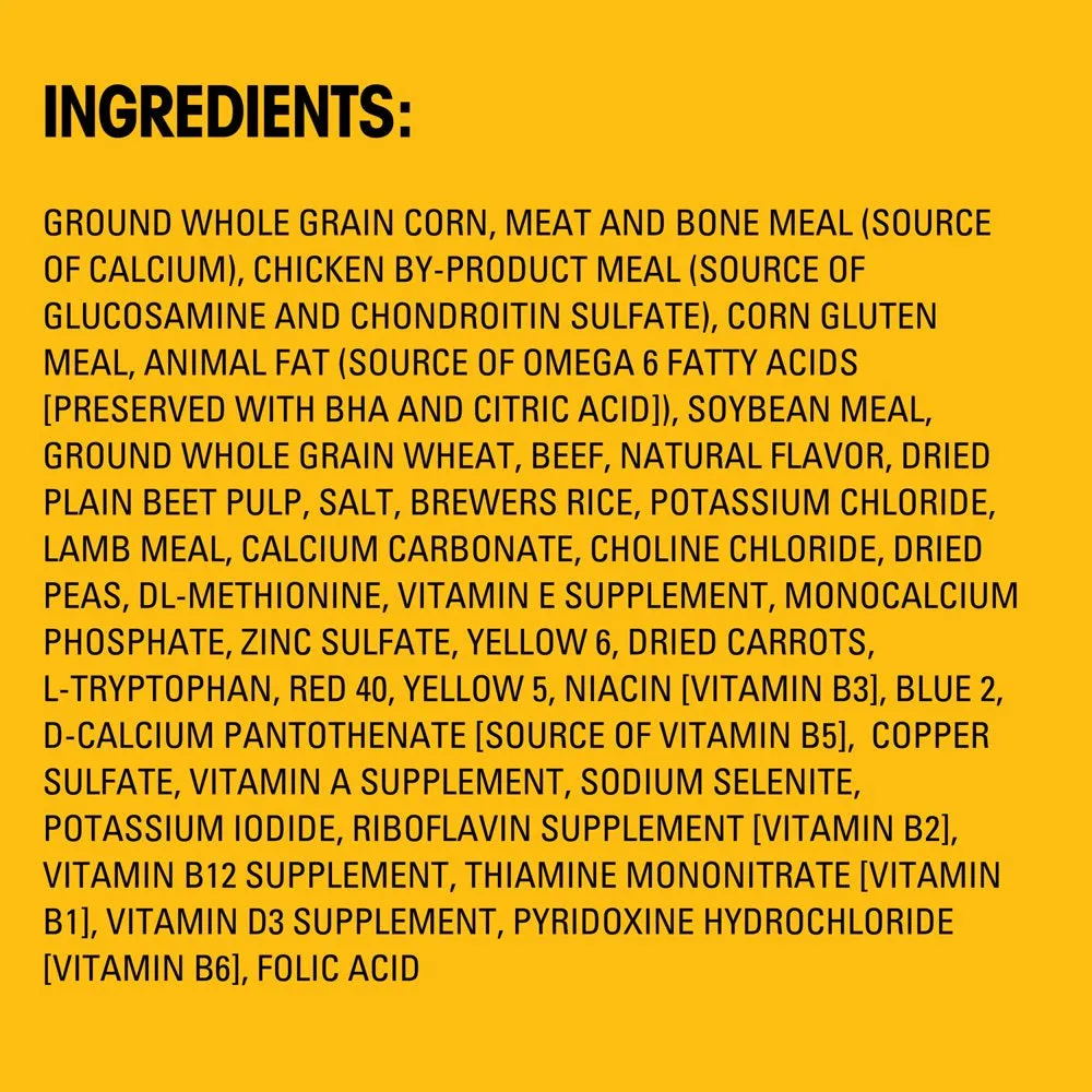 High Protein Beef and Lamb Flavor Dry Dog Food, 18 Lb Bag