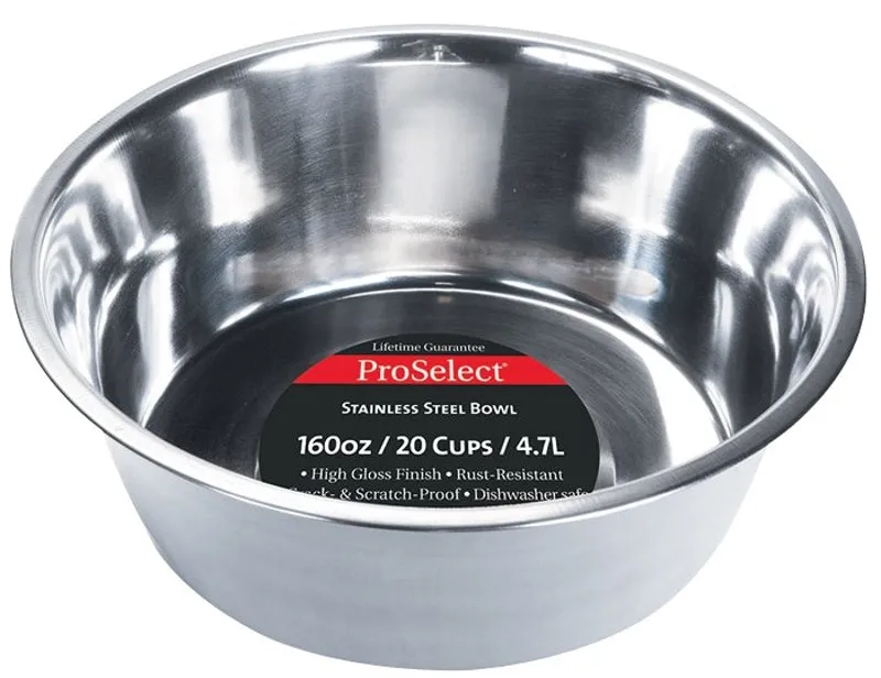 HiLo ZW150 98/56670 Pet Feeding Dish, 5 qt Volume, Stainless Steel :EA: QUANTITY: 1