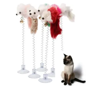 Interactive Feather Cat Toy with Mini Bell