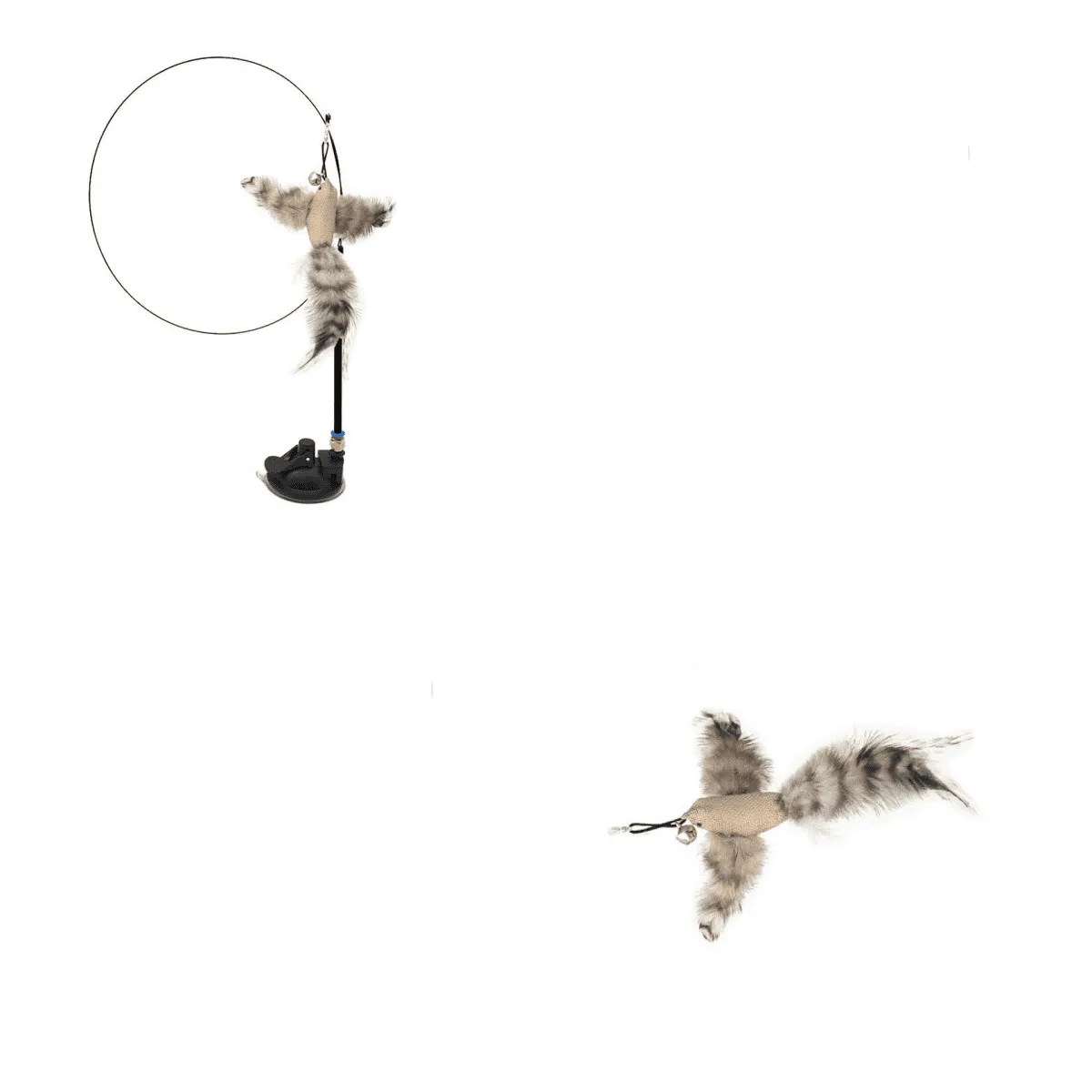 Interactive Feather Pole Toy for Cats