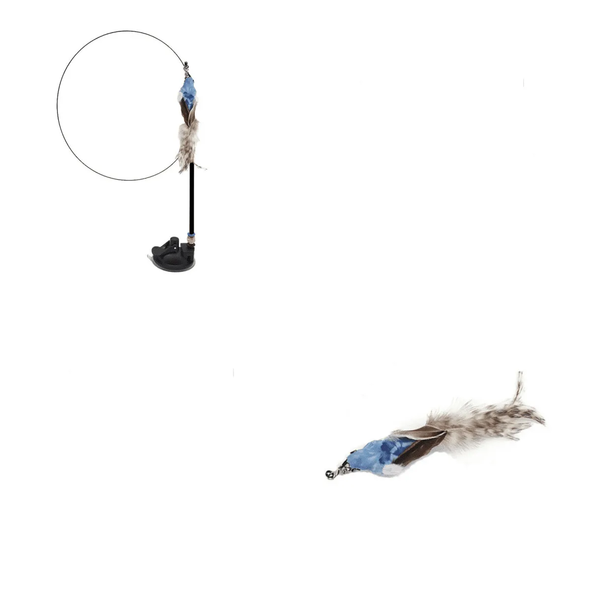 Interactive Feather Pole Toy for Cats