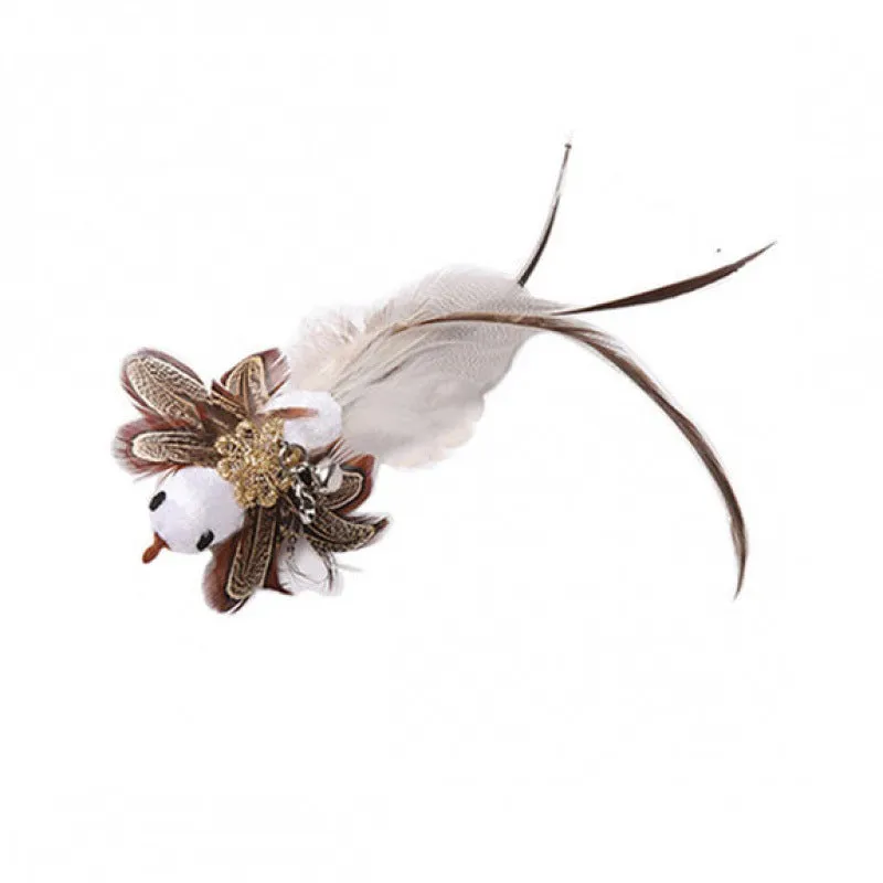 Interactive Feather Pole Toy for Cats