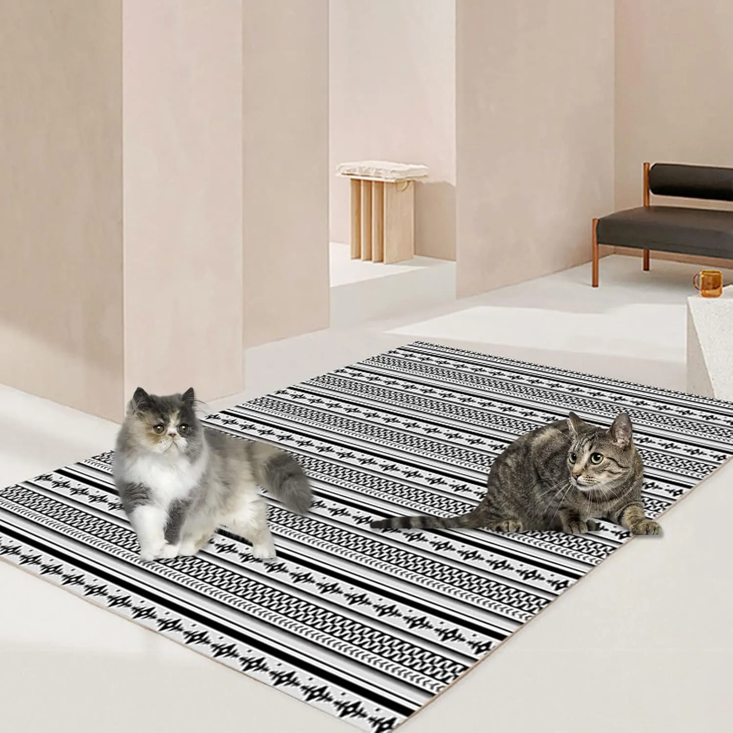 kathson Washable Pee Pads 79" x 47" Non-Slip Rabbit Reusable Mat for Floor Pets Playpen Heavy Absorbency Potty Training Pads for Dogs Cats Rabbits Guinea Pigs Ferrets Small Animals (Small)