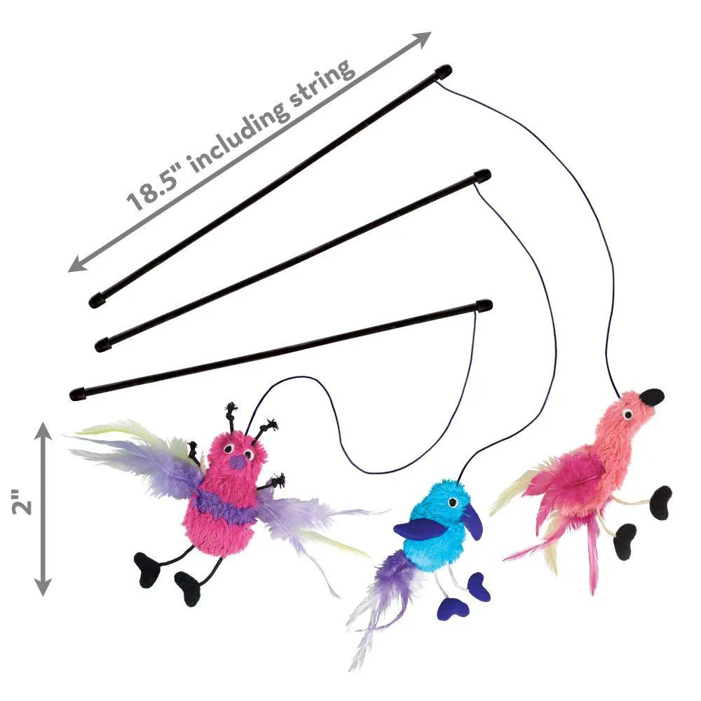 Kong Cat Toy Feather Teaser Assorted Characters