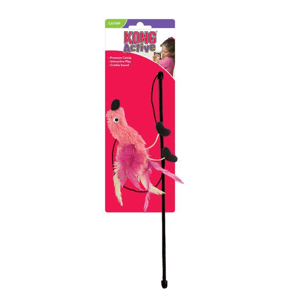 Kong Cat Toy Feather Teaser Assorted Characters