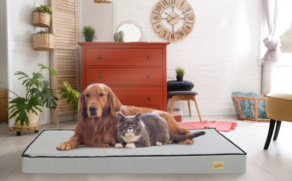 Large Rectangle Orthopedic Dog Pet Bed Supportive Sponge Foam Washable Cover