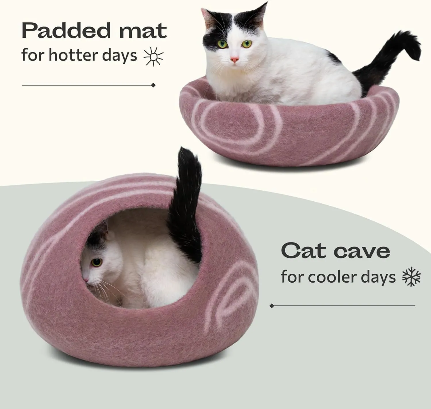 MEOWFIA Cat Enclosure  Premium Felt Cat Enclosure for Indoor Cats, Handmade 100% Merino Wool