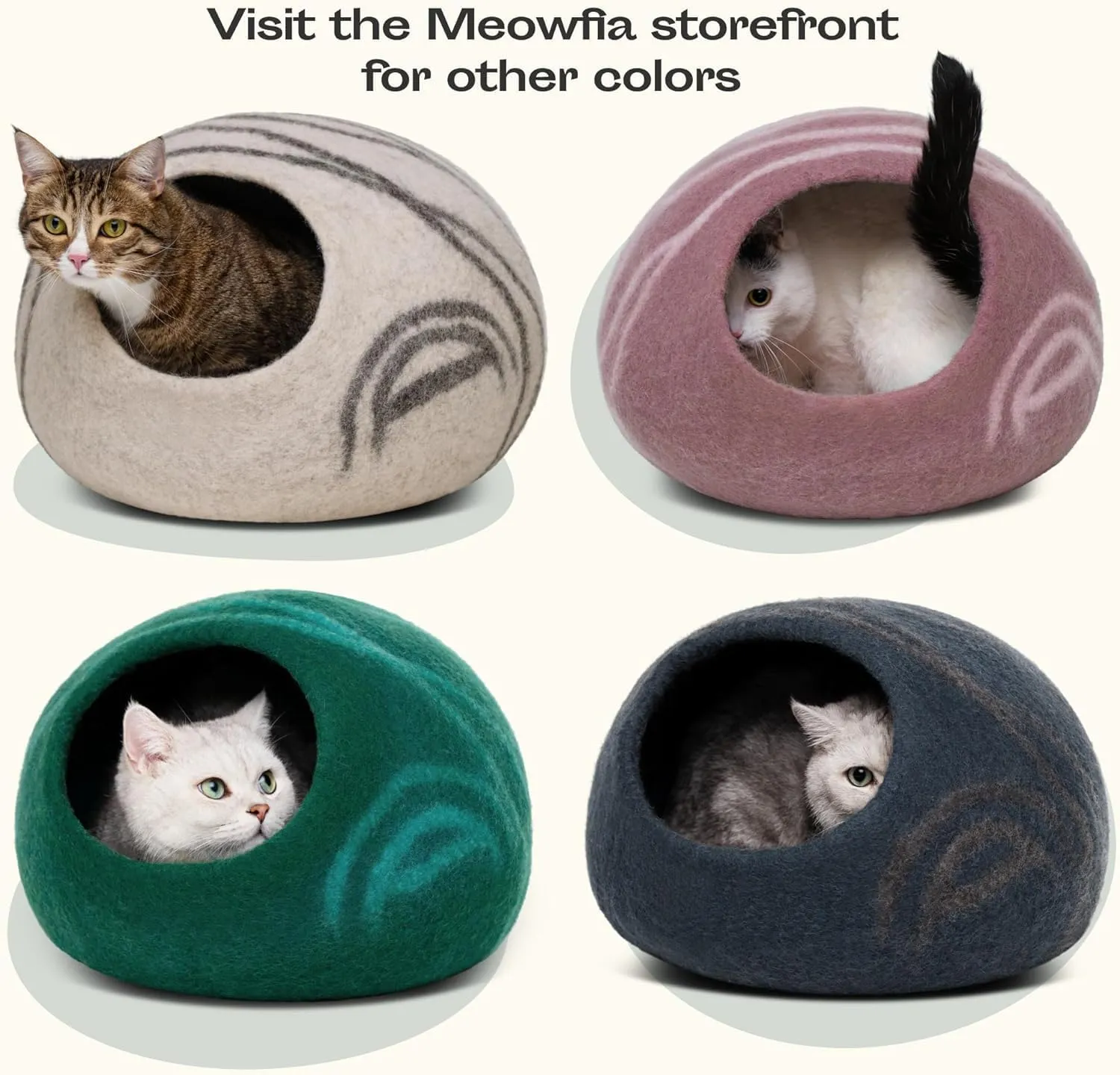 MEOWFIA Cat Enclosure  Premium Felt Cat Enclosure for Indoor Cats, Handmade 100% Merino Wool