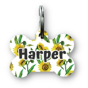 My Sunflower Bone Dog Tag