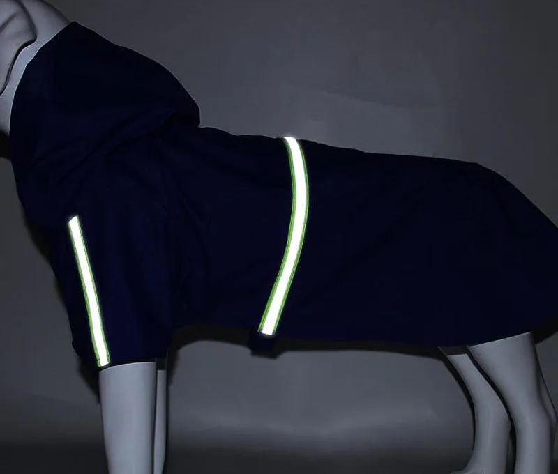 New large, medium and small dog cloak-style reflective raincoat