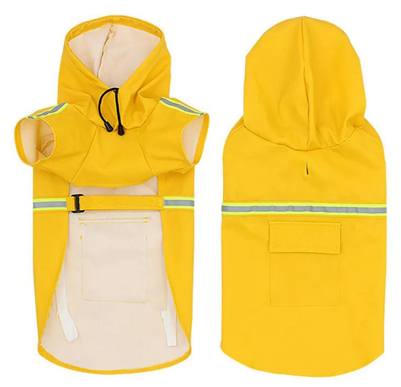 New large, medium and small dog cloak-style reflective raincoat