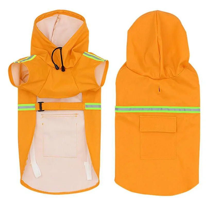 New large, medium and small dog cloak-style reflective raincoat