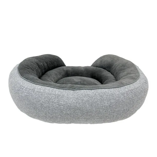 New Vibrant Life 38in Orthopedic Oval Lounger Dog Bed in Grey! Retails $70 