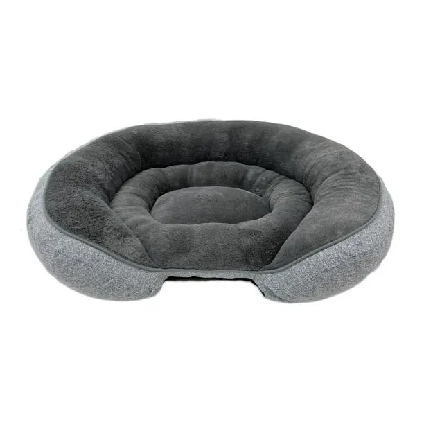 New Vibrant Life 38in Orthopedic Oval Lounger Dog Bed in Grey! Retails $70 