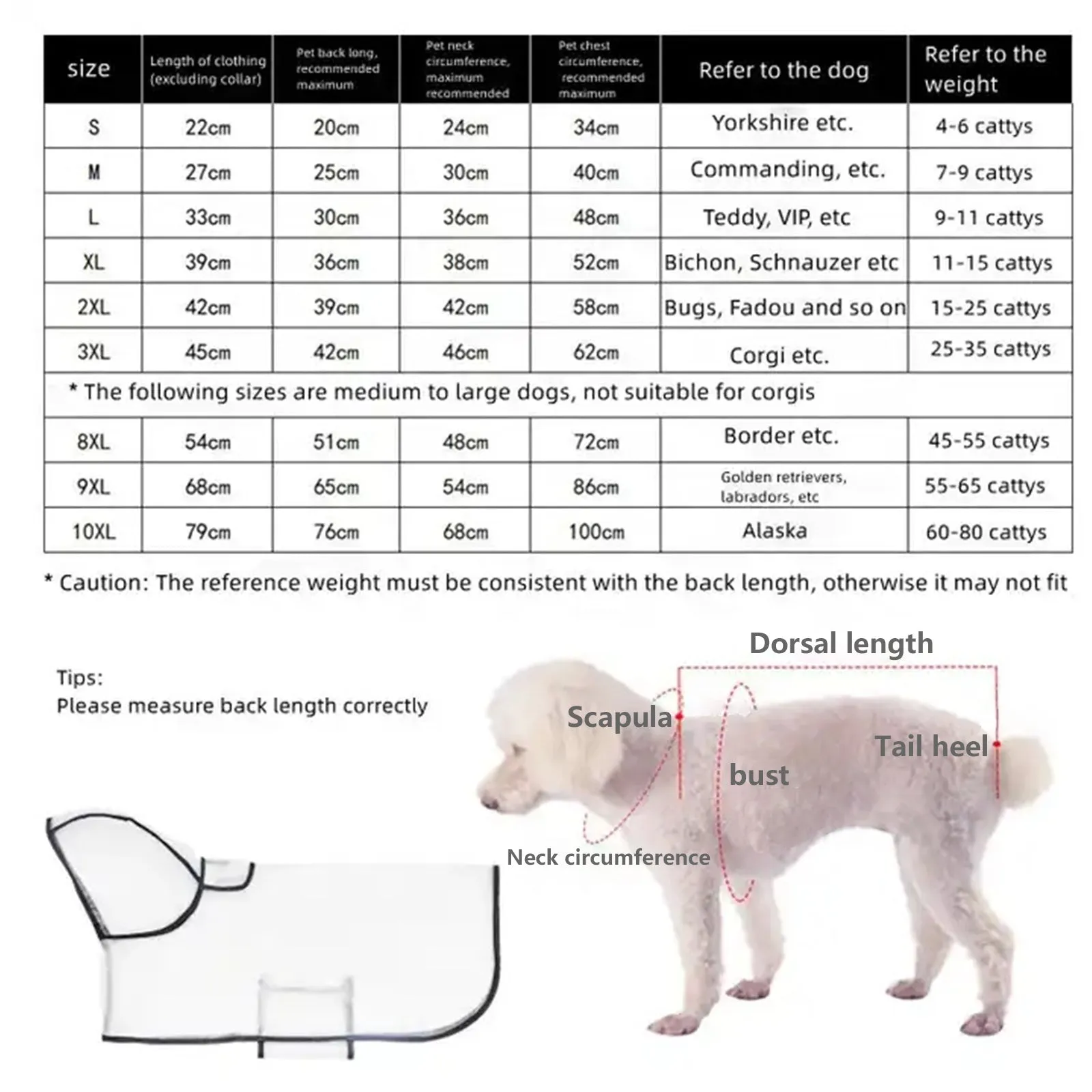 Pawfriends Transparent Raincoat [XXL]