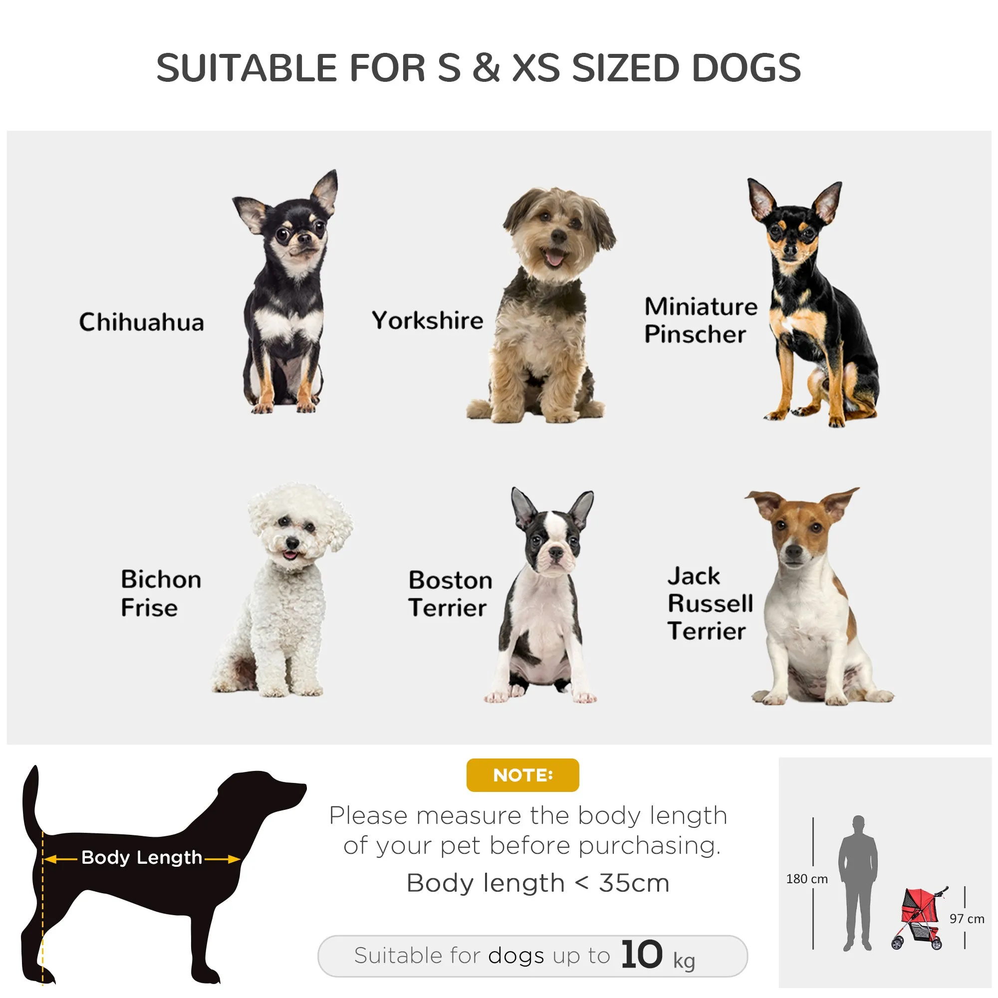 PawHut Red Pet Stroller Carrier Foldable Deluxe Jogger Walk Travel Dog Cat