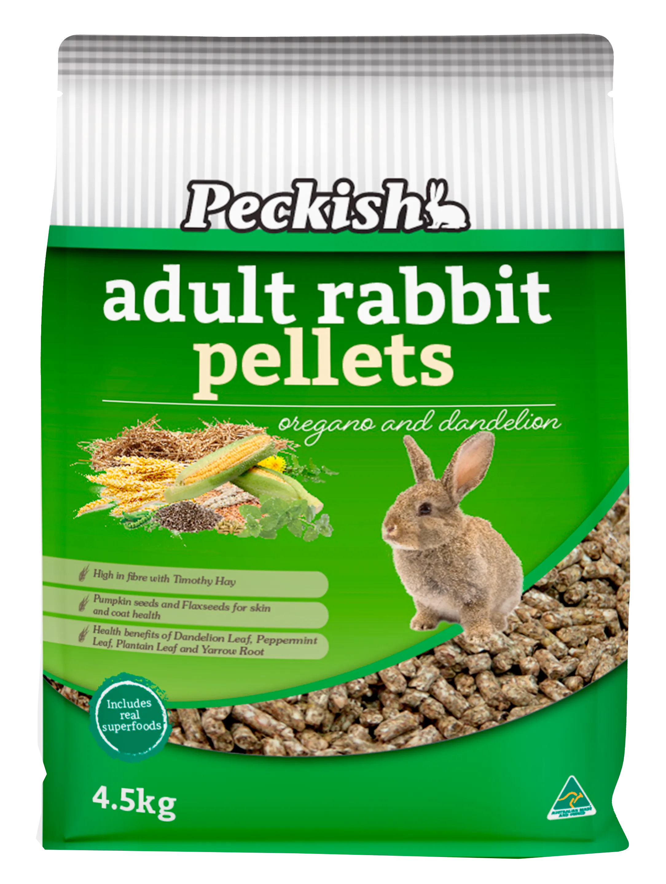 Peckish - Adult Rabbit Pellets Oregano & Dandelion (4.5kg)