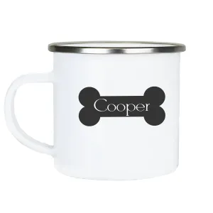 Personalized Enamel Dog Bone Camp Cup