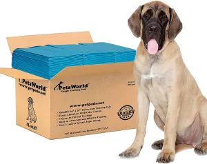 PETSWORLD 2XL Puppy Pads, 28x44 Inch, 100 Count| Ultra-Absorbent, Leak-Proof Dog Pee Pads for Potty Training