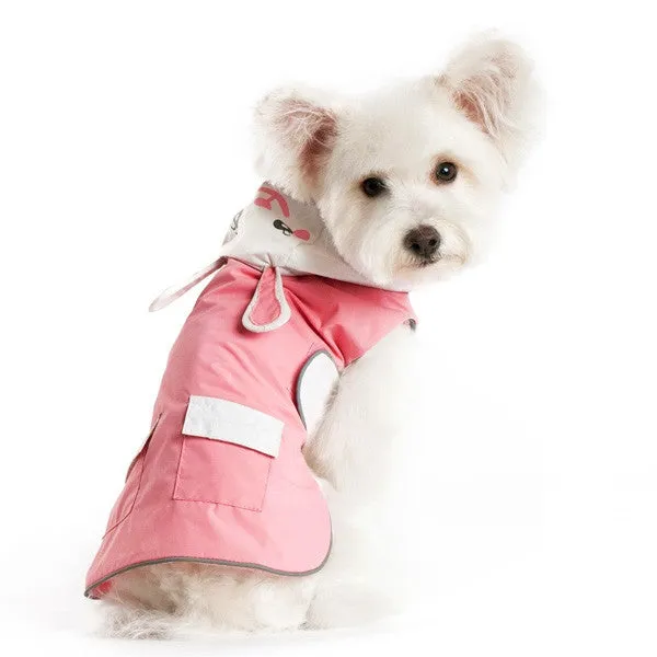 Pink Bunny Dog Raincoat