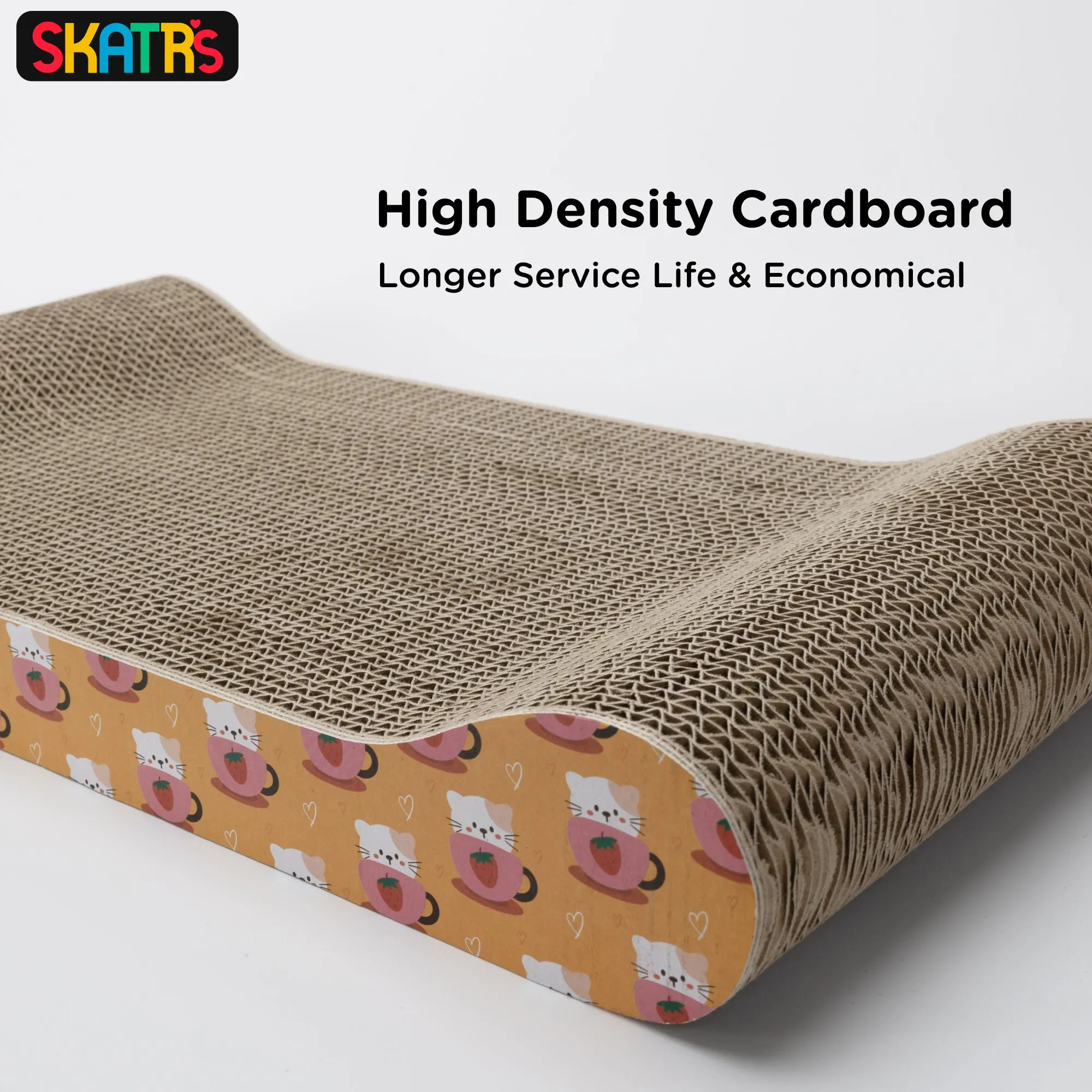 Skatrs Claw and Order Cat Scratcher with 2g Premium Catnip Free