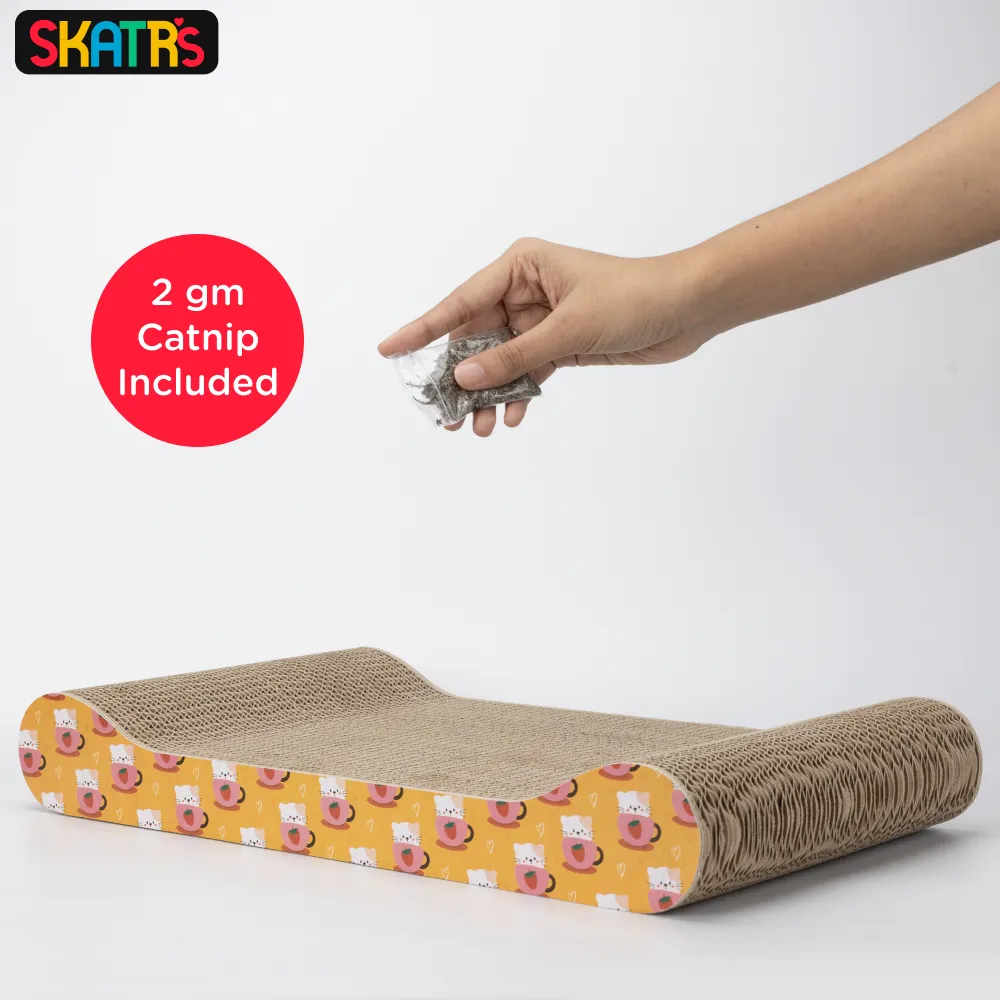Skatrs Claw and Order Cat Scratcher with 2g Premium Catnip Free