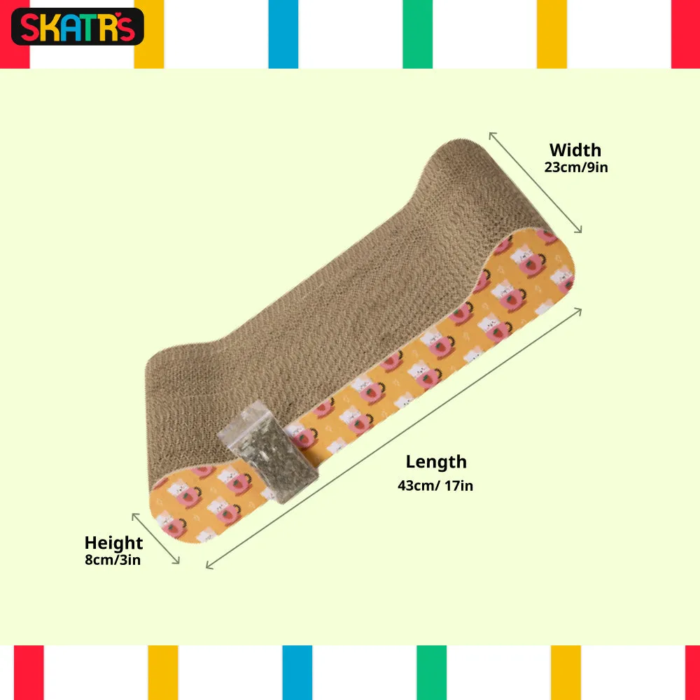Skatrs Claw and Order Cat Scratcher with 2g Premium Catnip Free