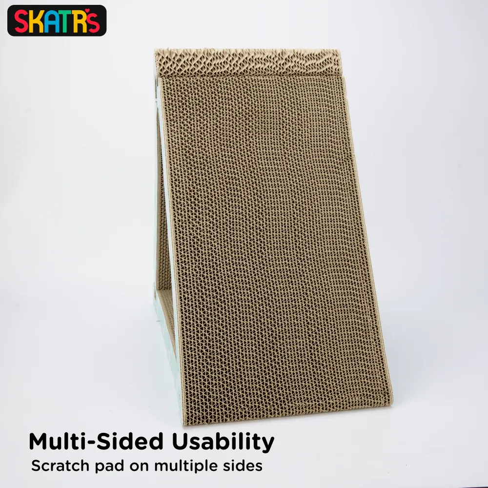 Skatrs Cute Triangle Cat Scratcher with 2g Premium Catnip Free