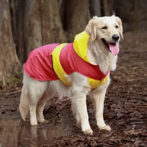 Splash Waterproof Dog Raincoat Red-Yellow