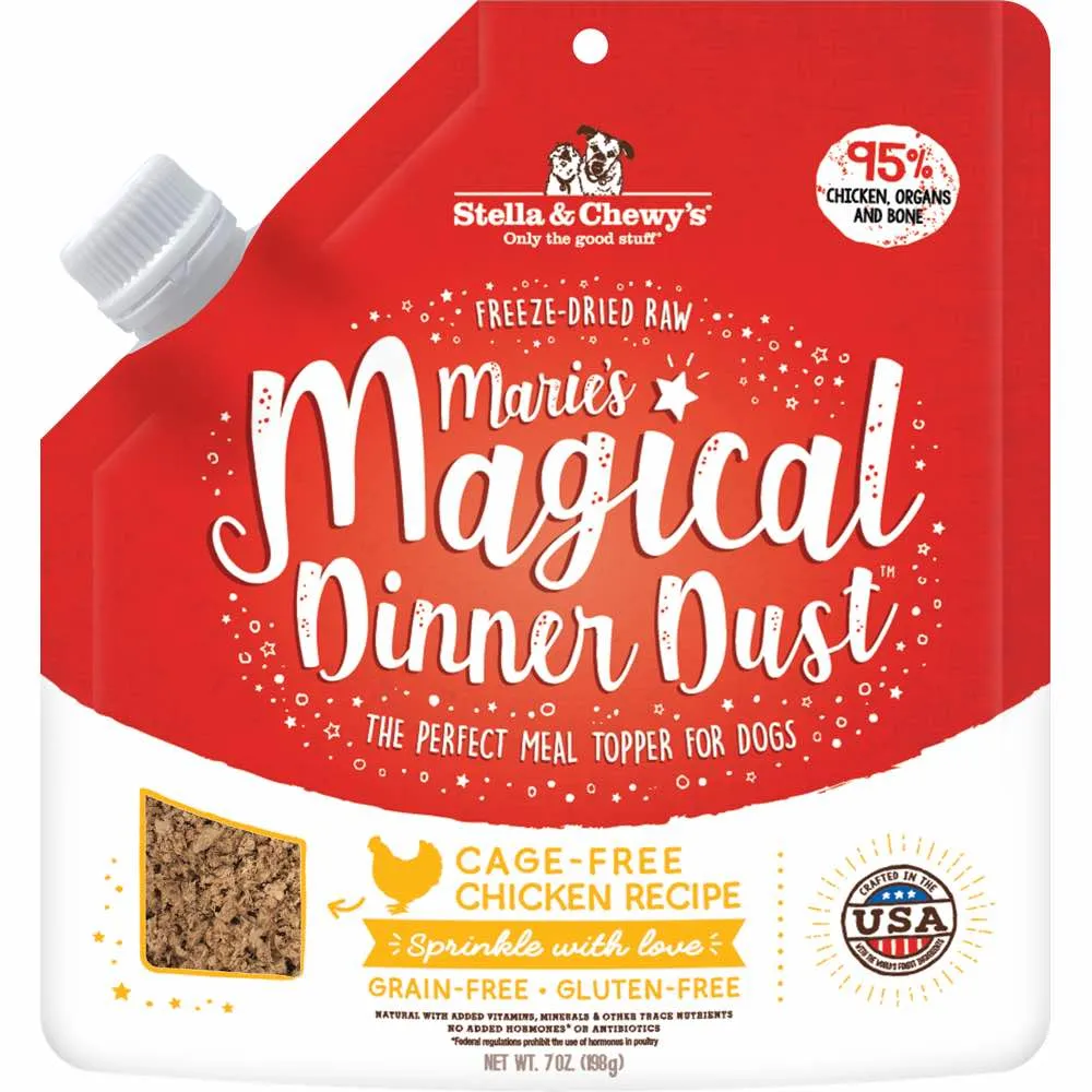 Stella & Chewy’s Marie’s Magical Dinner Dust Chicken Freeze-Dried Dog Food Topper 7oz (Exp Apr25)