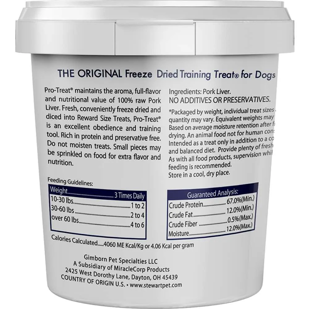 Stewart Pro-Treat Pork Liver Freeze Dried Dog Treats (Tub)