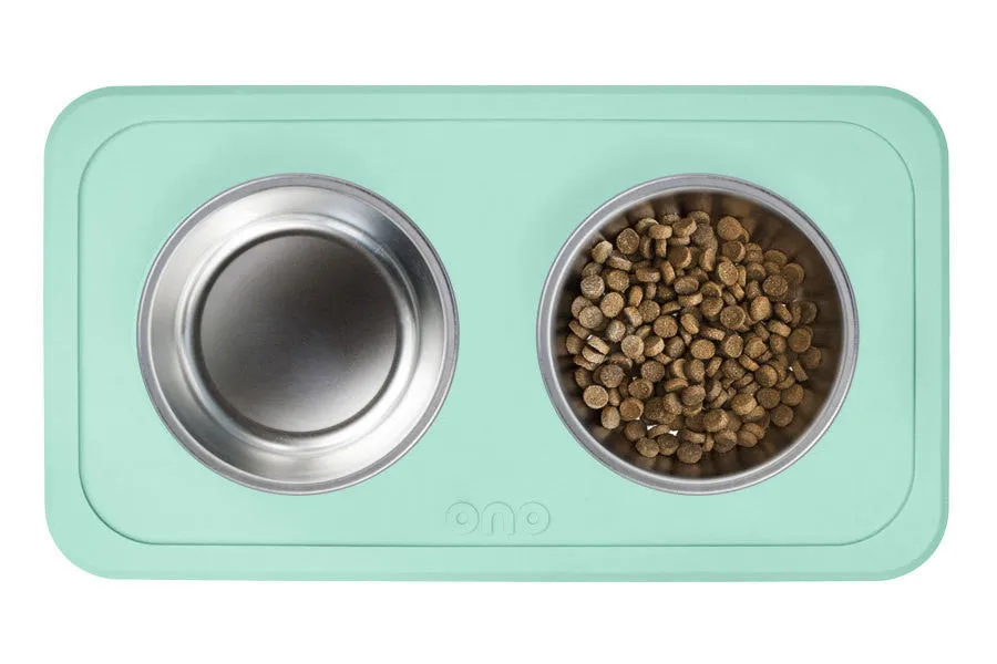 The Good Bowl Double Pet Feeder - Mint