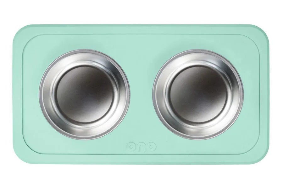 The Good Bowl Double Pet Feeder - Mint